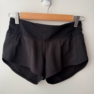 Lululemon Black 2.5inch Inseam Speedup Shorts
